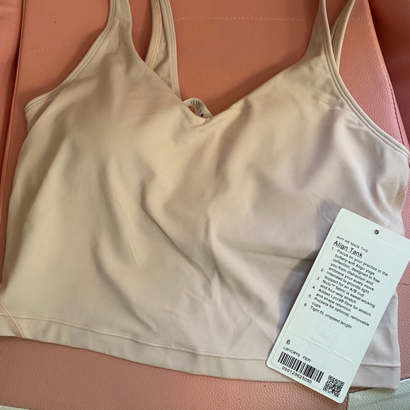 feather pink align tank